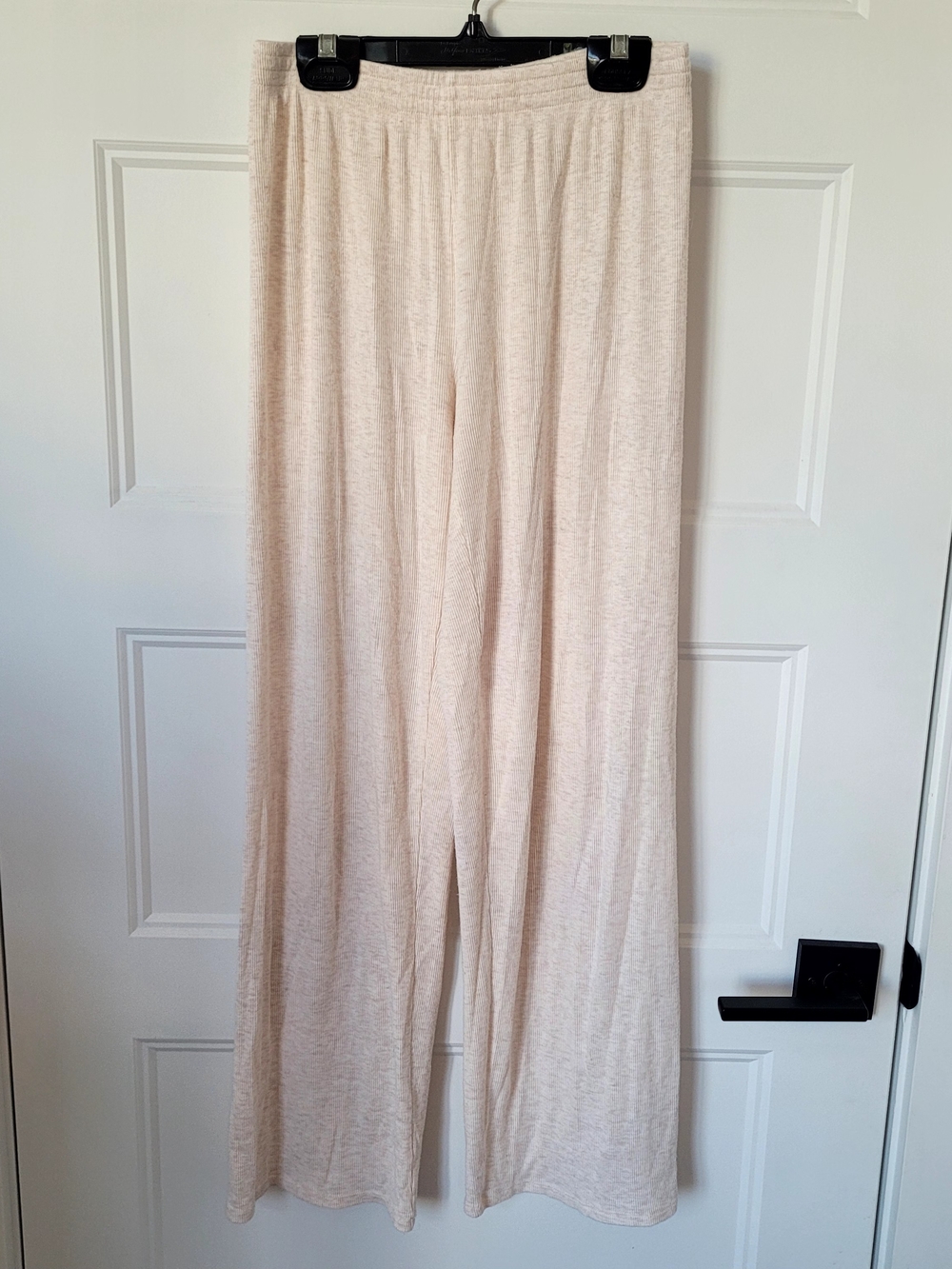 Aritzia The Group Babaton Wide-Leg Ribbed Pants Cream / Oatmeal - Size XS